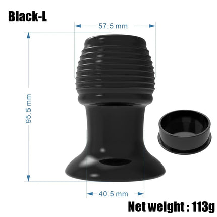 Transparent Hollow Anal Plug Threaded Silicone Butt Plug Enema Dilator Anal Cleaning Device Adult Sex Toy for Women Men Couples