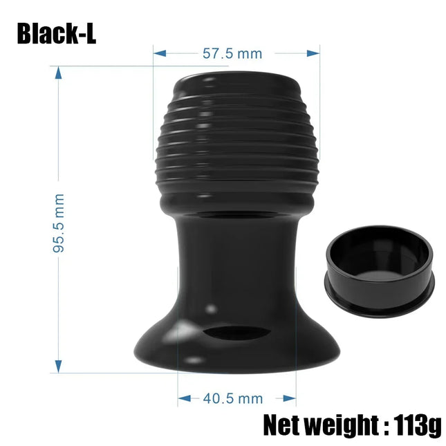 Transparent Hollow Anal Plug Threaded Silicone Butt Plug Enema Dilator Anal Cleaning Device Adult Sex Toy for Women Men Couples