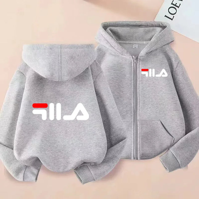Children's Cardigan Hoodie Zipper Style Sweatshirt Boys Girls3-12Yrs Brand Sports Top Casual Fashion Charming Loose Coat Clothes