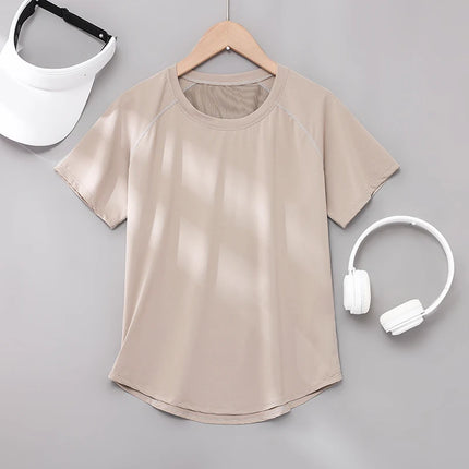 DRUR Yoga Tops Sportswear Woman Gym Shirts Breathable Quick Dry Short Sleeve Workout T Shirt Jogger Running T Shirt Yogawear New