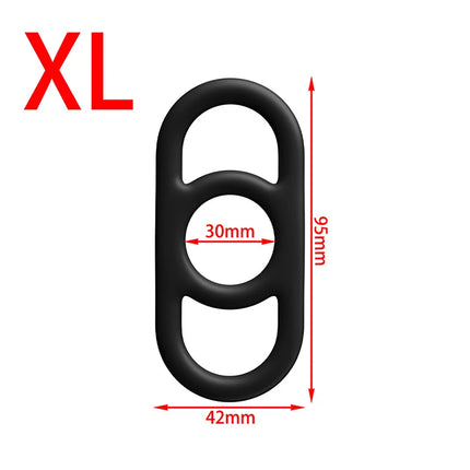 【SA】3 Holes Penis Lock Ring Sex Toys For Men Cock Rings Delay Ejaculation Dick Enlargement Silicone Strengthen Erotic Products