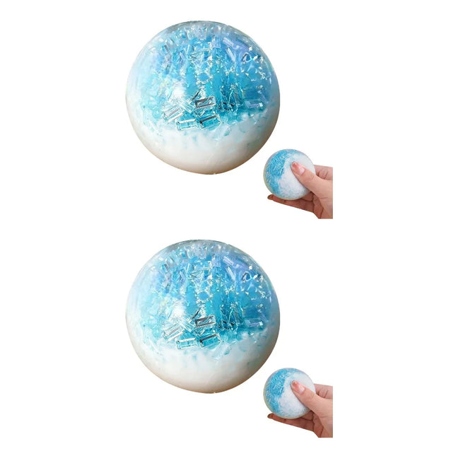 Soft Crushed Ice Squeeze Ball Toy TPR Shapeable Stress Relief Toy Crystal Ice Cracked Sensory Fidget Toy For Stress Anxiety