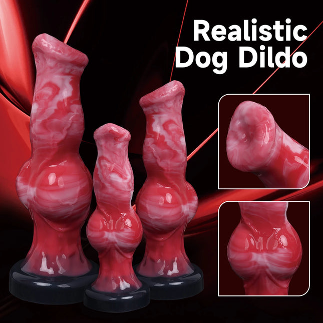 Huge Silicone Animal Dog Dildos Realistic Big Knot Penis Female Vaginal Masturbation Device Anal Plug Adults Sex Toys For Men18+