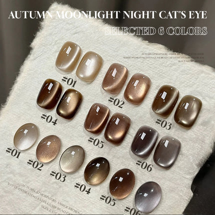 12ml 1-21pcs 2026 New Brown Gold Glass Bead Cat Eye Gel Nail Polish Black Red Magnet Cat Eye Gel Polish Gold Nails Nail Art
