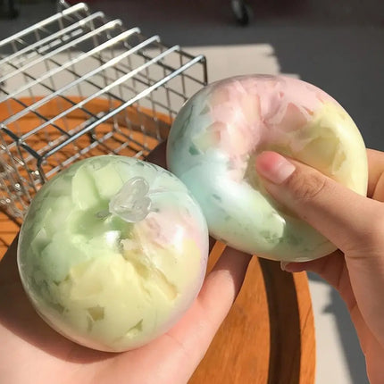 ！@Squishy Stress Balls slow rebound wax skin squeeze toy for Kids Adult Quiet Sensory Fidget Toy Soothing Relieving Stress