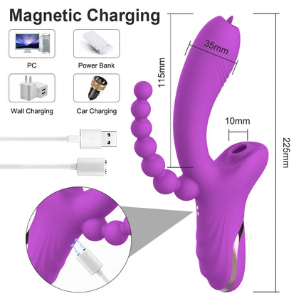 3 in 1 Clitoris Sucker Vibrator Vagina G-Spot Vibrator for Women Clit Stimulator Female Masturbator Adult Goods Sex Toy 18+