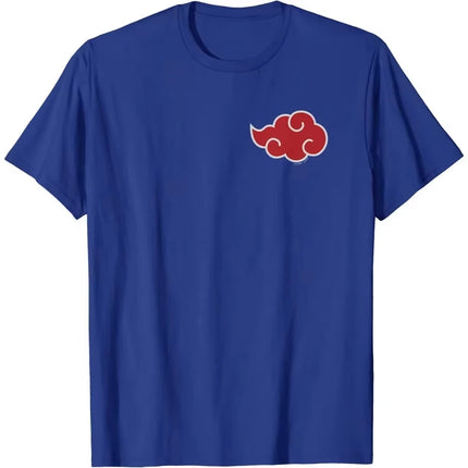 Japan Anime Akatsuki Cloud Symbols Print Men T-shirts Streetwear Men Short Sleeve T Shirts Brand Men Clothing Tshirt