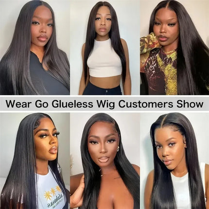Glueless Wigs Human Hair 7x5 Pre Cut Lace Closure 13x6 Straight HD Lace Frontal Human Hair Wigs For Women Pre Pluck Wear And Go