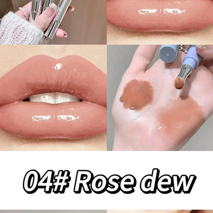 Mirror Watery Essence Lip Gloss Long-Lasting Non-Sticky Plumping Liquid Lipstick Jelly Lip Glaze Makeup Moisturizing Lips Tint