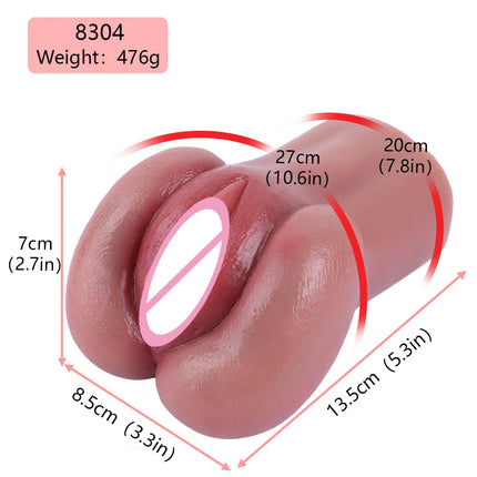 FAAK Soft Silicone Squirting Pocket Pussy Stroker Ejaculation Male Masturbator Realistic Vagina Clit  Anal Sex Toys For Men
