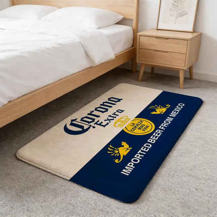 C-Corona E-Extra Beer Floor Mat Flannel Door Mat Non-Slip Absorbent Washable Indoor Home Rug