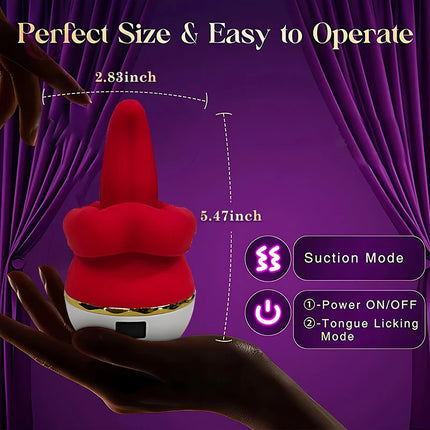 Portable Nipple Licking Sucking Vibrator Female Breast Massager Clitoral Bite Vibrating Sex Toy for Female Masturbation