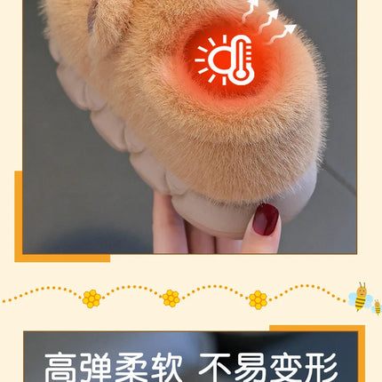 Capybara Winter Children'S Cotton Slippers For Boys And Girls Warm Plush Parent-Child Cotton House Slippers Shoes Gifts