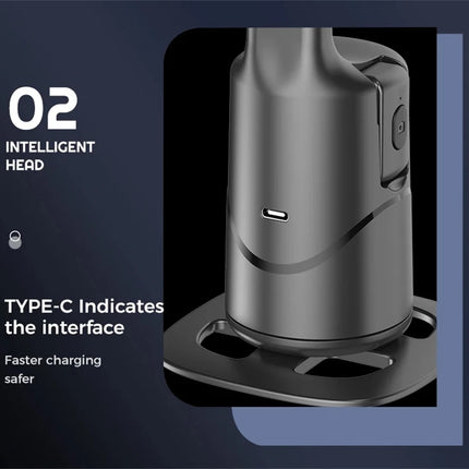 FGCLSY Automatic facial tracking phone holder with remote control and gesture control, 360 ° rotating phone camera holder