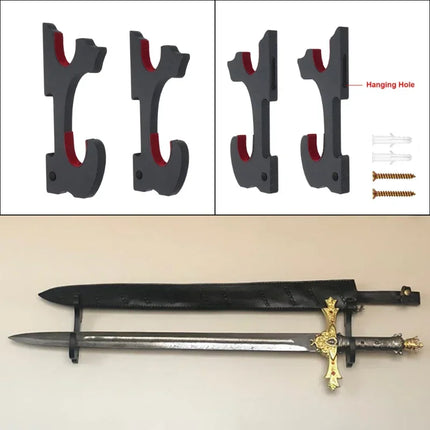 3-layers Wall Katana Shelf Support Holder Wooden Real Japanese Katana Samurai Sabre Sword Storage Rack Knife Display Organizer