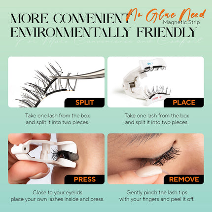 VYRILA Soft Magnetic Eyelashes No Glue Needed Reusable Natural Look 3D Lashes Easy Apply Soft Magnetic Lashes Kit for Eye Makeup