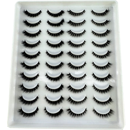 2023 New 20 pairs natural long 3D mink false eyelashes fake lashes makeup kit Mink Lashes extension eye lashes short eyelashes