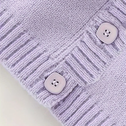 Girls' Knitted Cardigan Jacket, Fashionable Children's New Baby Autumn Clothing, Korean Style Children's Knitted Knitwear, Trendy Outerwear