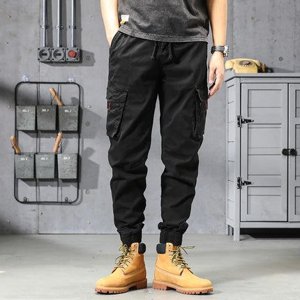 CAAYU Joggers Cargo Pants Mens Casual Hip Hop Y2k Multi-Pocket Male Trousers Sweatpants Streetwear Techwear Tactical Khaki Pants