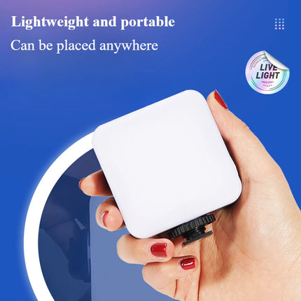 Mini Selfie Fill Light Rechargeable 3 Modes Adjustable Brightness Portable Clip On For Mobile Phone Make Up Computer Fill Light
