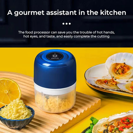 260ML electric meat grinder, garlic chopper, rotary garlic press, vegetable onion cutting machine, kitchen cooking accessories
