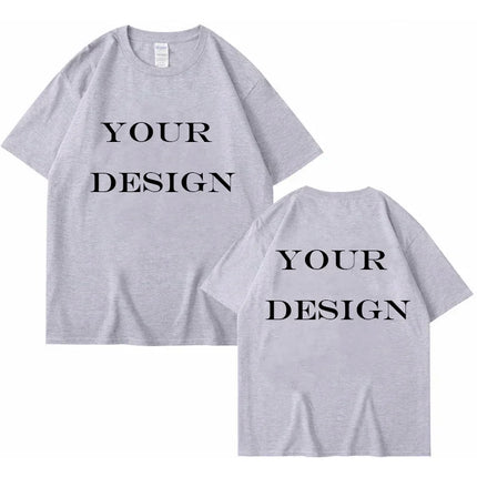 Unisex Cotton Tshirt Customized Printed Fashion T Shirt Harajuku Top DIY Your Like Photo or Logo T-shirt Fashion Custom Top
