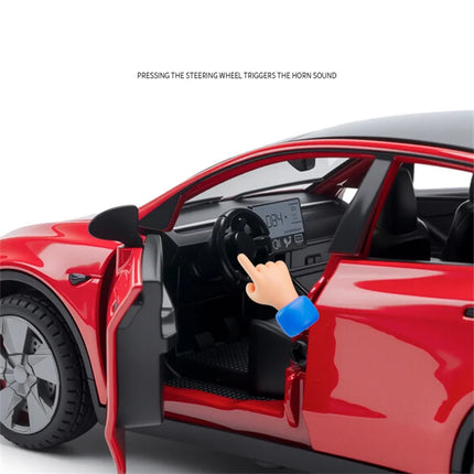 1:32 2026 Model Y SUV Alloy Car Model Diecast Metal New Energy Car Vehicle Model Simulation Sound Light Collection Kids Toy Gift