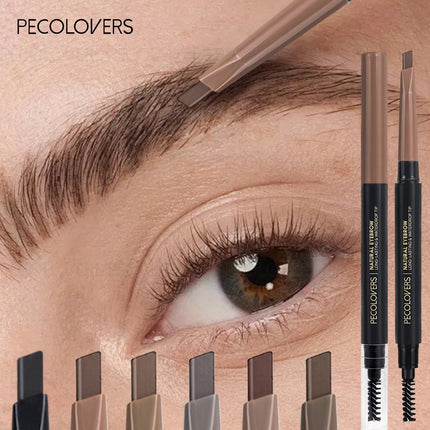 Smooth No Blooming Brown Eyebrow Pencil Double Headed Triangle Natural Long Lasting Eyebrow Pencil Makeup Cosmetics
