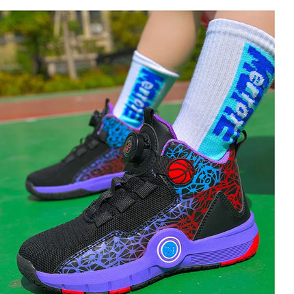 Children Basketball Shoes Original Design 2024 New Indoor Field Training Sports Shoes Comfortable Boy Basketball Shoes for Kids