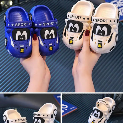 Kids Sandals Hole Children's Shoes Slippers Soft Anti-Skid Cartoon DIY Design Hole Baby Shoes Sandy Beach For Boys Girls