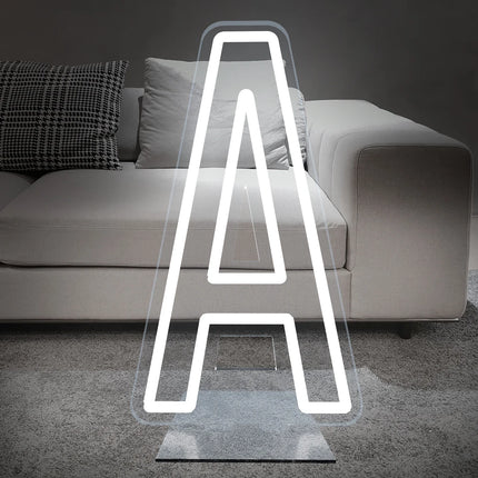 76cm Large Light up Letter Sign 26 Alphabet Stand up Lighting for Wedding Birthday Party Home Bar Decor