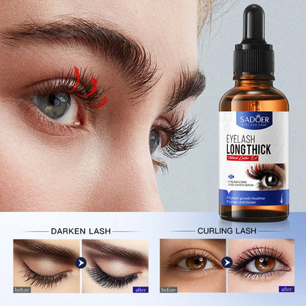 Double-action eyelash enhancement combo—lengthening mascara and thickening eyelash serum for dramatic, curled lashes.