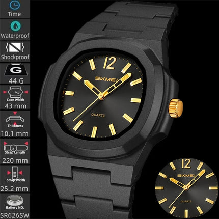Skmei Bracelet Watches for Men Analog Display 50M Waterproof Simple Style Quartz Wristwatch