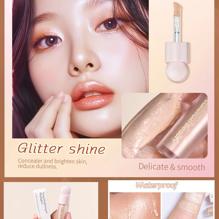 Lakerain Face Liquid Highlighter Waterproof Sweat-proof Long-lasting Golden Bronze Body Highlighter Fit&Smooth Brightening Fluid