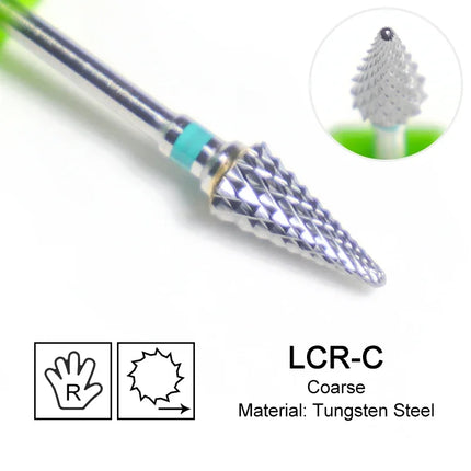 Nail Drill Bits Carbide Large Cone Electric Milling Cutter Gel Polish Remover Grinding Tools DIY Accessories Supplies