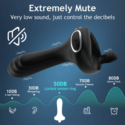 Wireless Bluetooth Cockring Vibrator Male Delay Ejaculation Remote Control Penis Sleeve Vaginal Stimulator Sex Toys for Couple