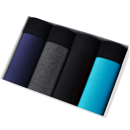 4pcs Sexy Men's Panties Brand Underpants Mens Cotton Boxers for Man Underwear Print Men Boxer Shorts Gift Set Calecon