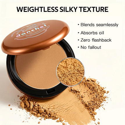 Matte Bronzing Powder 6 Shades Natural Warm Tone Buildable Contour Smooth Blendable Compact Travel Size Makeup For Face