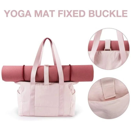 Women Large Capacity Shoulder Bag Yoga Mat Buckle Travel Fitness / Sac Femme Grande Capacité Bandoulière Yoga Voyage Fitness