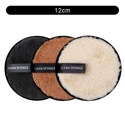 3Pcs Reusable Make Up Remover Pads Cotton Wipes Face Cleansing Sponge Cosmetics Microfiber Washable MakeUp Towel Skin Care Tools