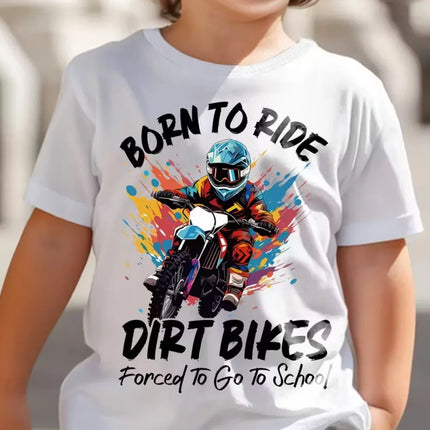 Motorcycle Rider Boys T-Shirt 3D Printed T-Shirt for Boy 2-10Y Short Sleeve Tee Top Baby Child Summer Trendy Street Children Top