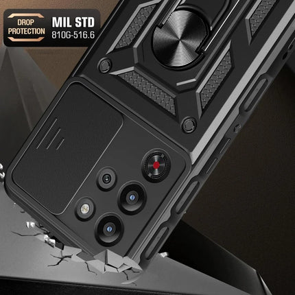 Armor Phone Case For ZTE Red Magic 10S Pro Redmagic 10 Pro 5G Cover Lens Protection Ring Magnetic Stand Holder Coque Fundas Capa