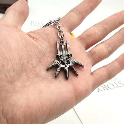 Game NieR:Automata Keychains 2B YoRHa Weapon White Promise Emir Robotics Keyrings Pendant For Men Women Fan Jewelry Accessories