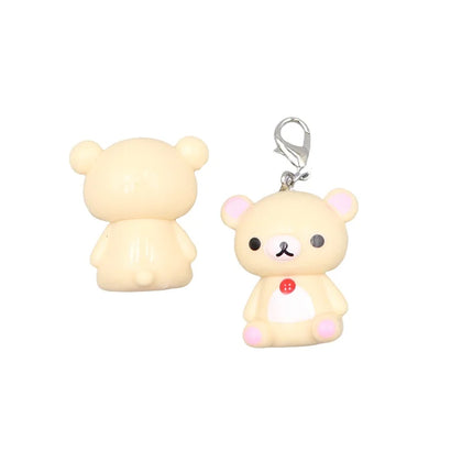 Kawaii Rilakkuma Easy Bear Keyrings Lazybear Doll Keychains Bag Clothing Puller Phone Rope Necklace Accessories Pendants Gift