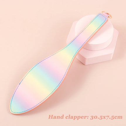 SM Bondage Luxury Set For Women Sex Toys Rainbow Leather Handcuffs/Blindfold/Collar/Gag Sex Bondage Fetish for Couples BDSM Toy