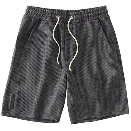 Summer Men's Waffle Y2K Shorts New Korean Fashion Drawstring Baggy Short Pants Fitness Breathable Streetwear Gym Bermuda
