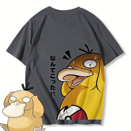 Pokemon Psyduck Anime T Shirt Men Women Casual Cotton Short Sleeve Tee Summer Y2k Streetwear Graphic Print 2026 New Cartoon Top