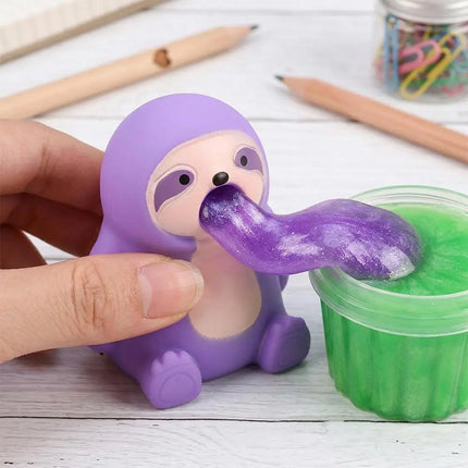 Animal Slime Squeeze Toy Puking Sucking Stress Relief Toy, Reusable Colorful Slime, Relieve Stress Toy Christmas Gifts For Kids