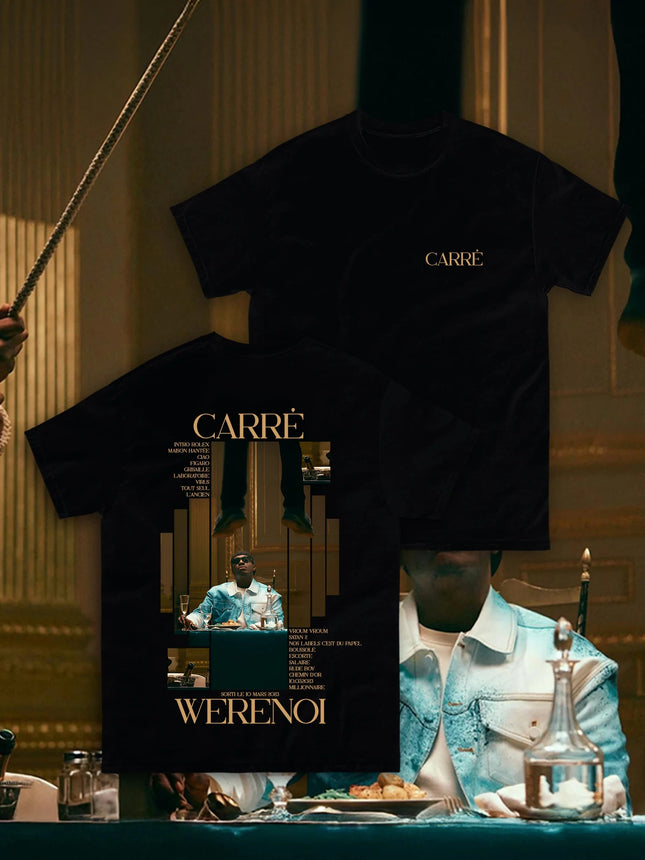 Rapper WeRenoi Square Album Graphic Print T-Shirt Men Women Hip Hop Fashion Pop Music T-shirts Summer Male Casual Vintage T-shirt