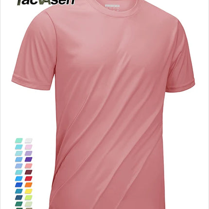 TACVASEN Summer Casual T-shirts Mens Short Sleeve Polo Shirts Button Down Work Shirts Quick Dry Tee Sports Fishing Golf Pullover